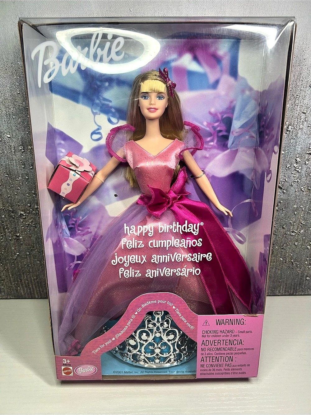Barbie Birthday Barbie Birthday Doll Pink & Purple NWT 2001